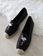 Čierne espadrily plameniak