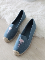 Modré espadrily Plameniak