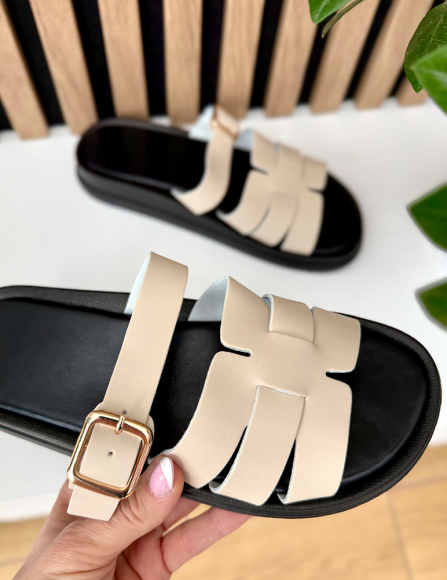 Béžové šlapky Cressida