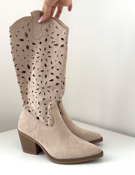 Béžové čižmy Dahlia