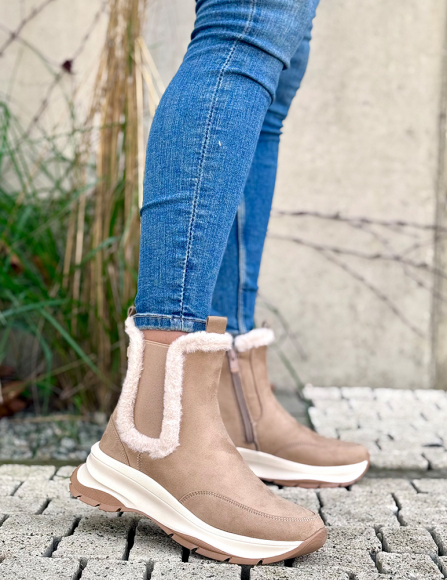 Béžové čižmy Lina