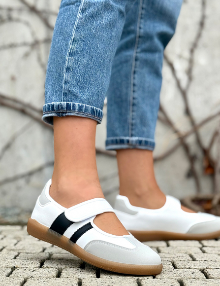 Biele poltopánky Alaina