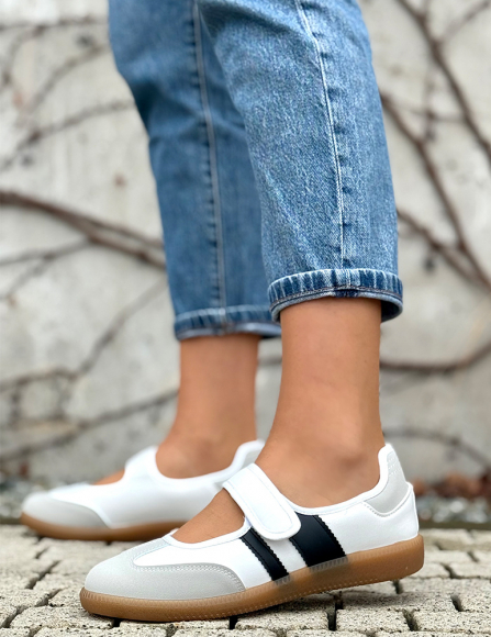 Biele poltopánky Alaina