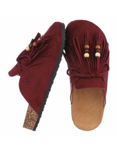 Bordové šlapky Lumi