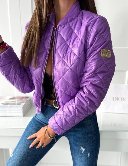 Fialová prešívaná bunda Jaquine