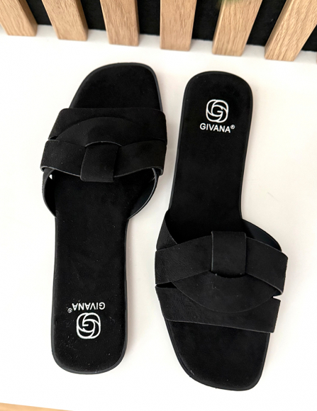 Čierne šlapky Katelyn