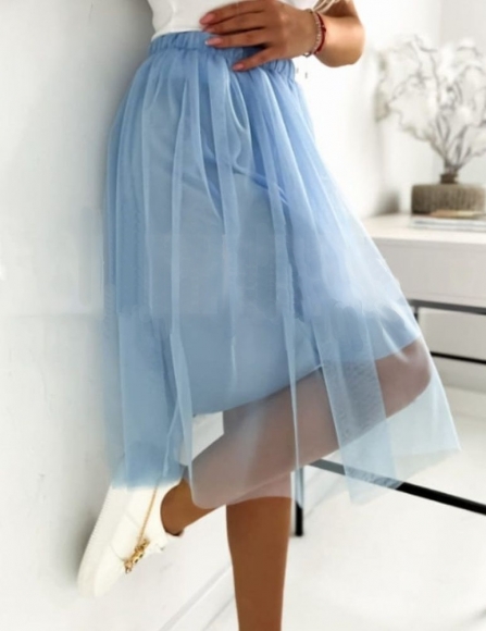 Modrá tylová sukňa Enrica