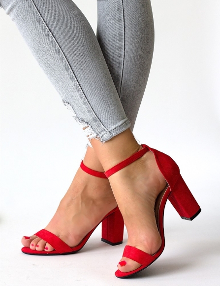 Červené sandále Fabiola