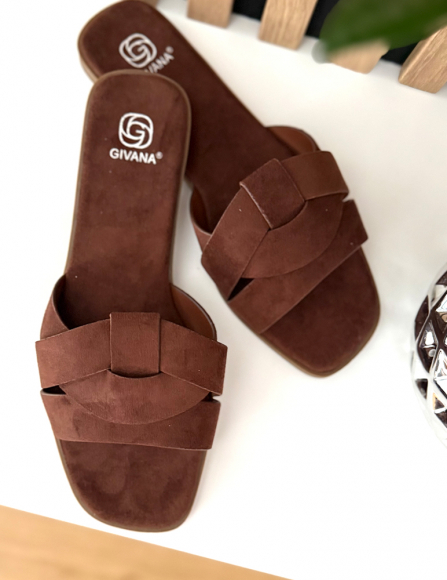 Hnedé šlapky Katelyn