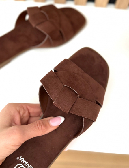 Hnedé šlapky Katelyn