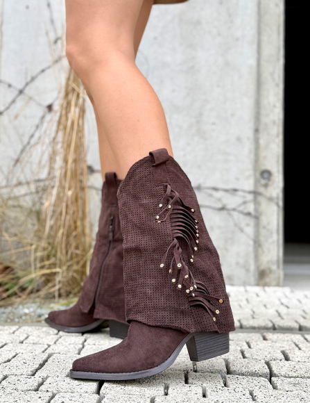 Tmavohnedé čižmy Wren