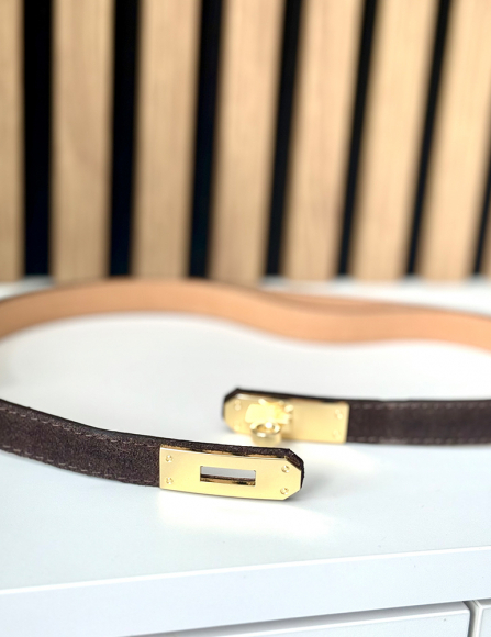 Hnedý kožený opasok Brooke