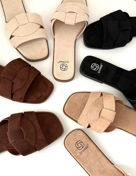 Čierne šlapky Katelyn