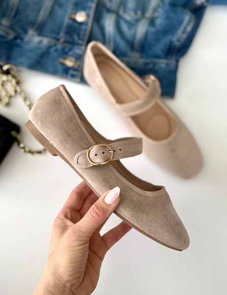 Khaki balerínky Dua