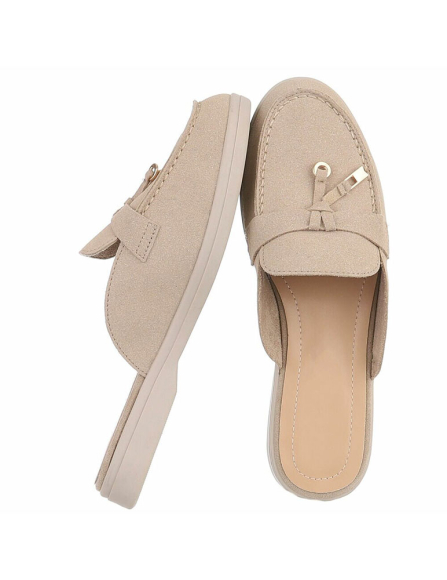 Khaki šlapky Eugenie