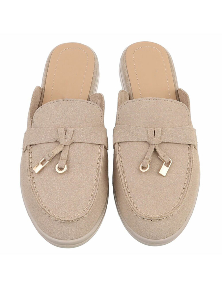 Khaki šlapky Eugenie