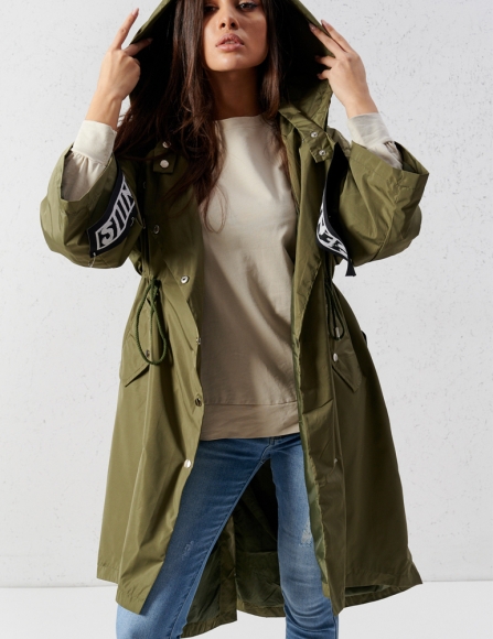 Olivová parka Love