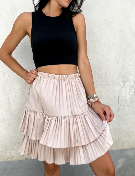 Béžová plisovaná sukňa Lulu