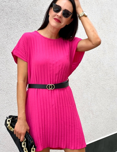 Ružové plisované šaty Susi