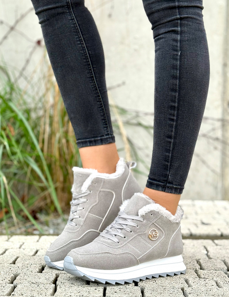 Sivé zateplené tenisky Charlene