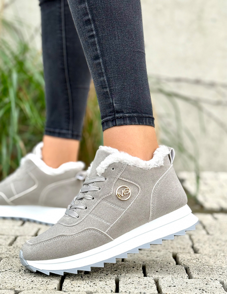 Sivé zateplené tenisky Charlene