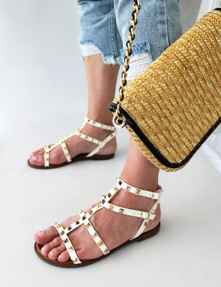 Biele sandále Sylwia
