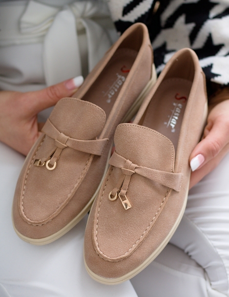 Khaki mokasíny Caliana
