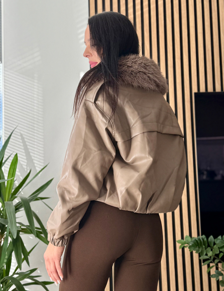 Svetlohnedá bunda Yuka