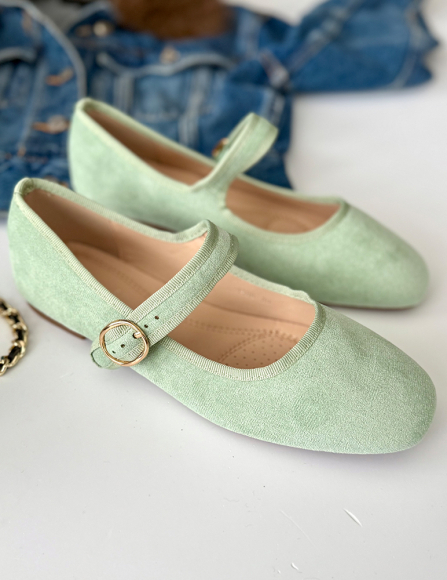 Svetlozelené balerínky Dua