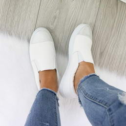 Biele tenisky slip on Bumi