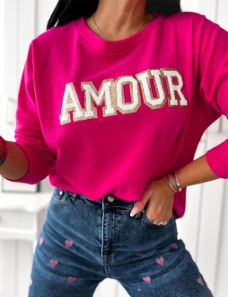 Fuksiový sveter Amour