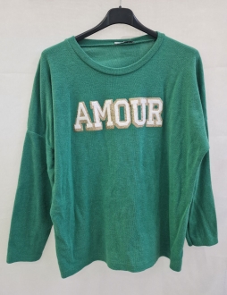 Tmavozelený sveter Amour