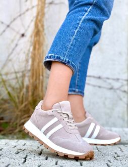 Béžové kožené tenisky Delilah