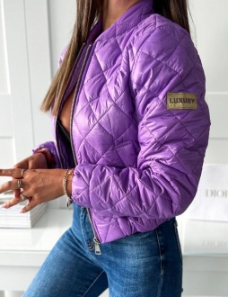Fialová prešívaná bunda Jaquine