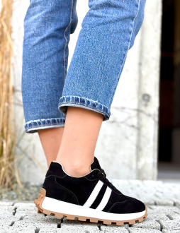 Čierne kožené tenisky Delilah