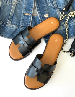 Čierne šlapky Lacey