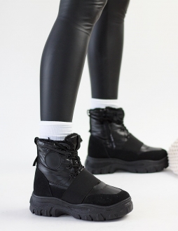 Čierne zateplené topánky Elanie