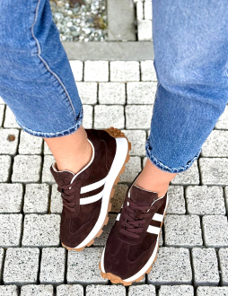 Hnedé kožené tenisky Delilah