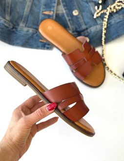 Hnedé šlapky Lacey