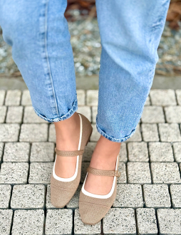 Khaki balerínky Eira