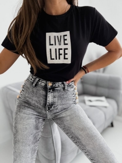 Čierne tričko Live-life