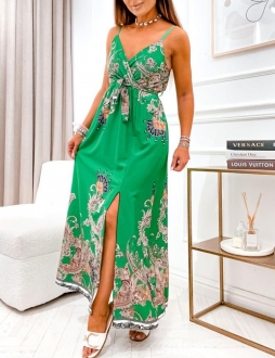 Zelené maxi šaty Thadea