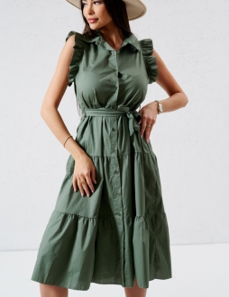 Olivové šaty Vronie