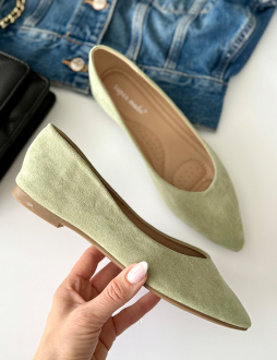 Svetlozelené balerínky Ayla