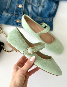 Svetlozelené balerínky Dua